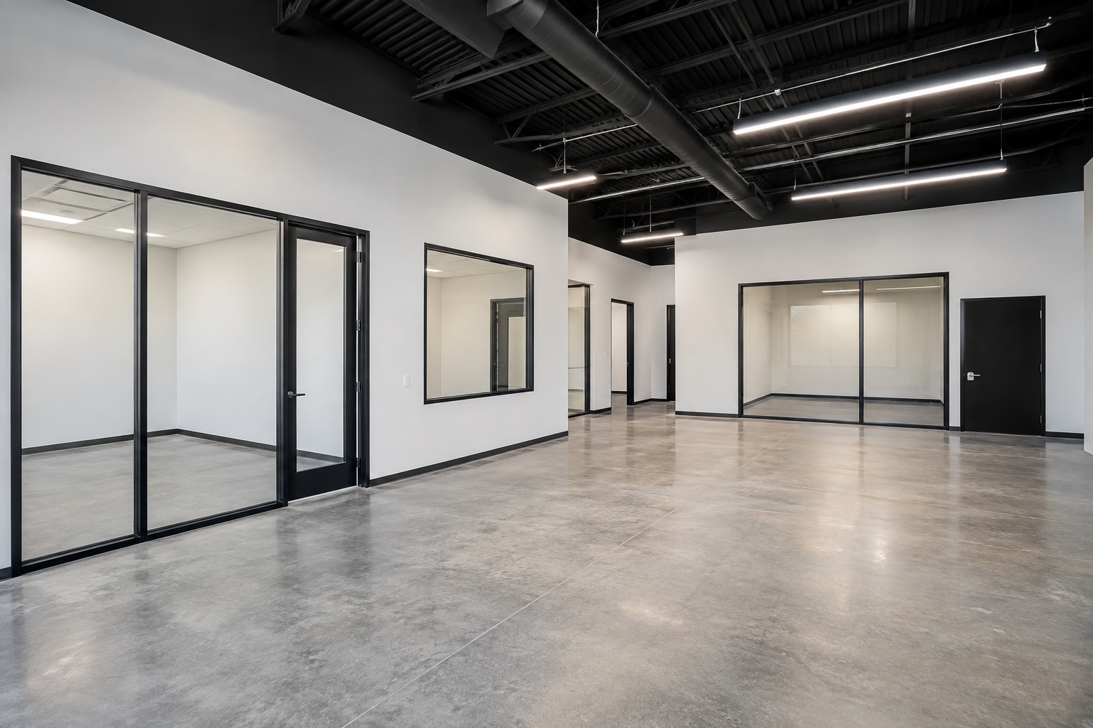 Newly completed office showroom