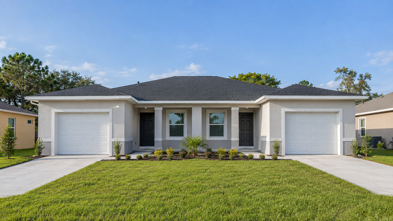 Newly completed Florida duplex