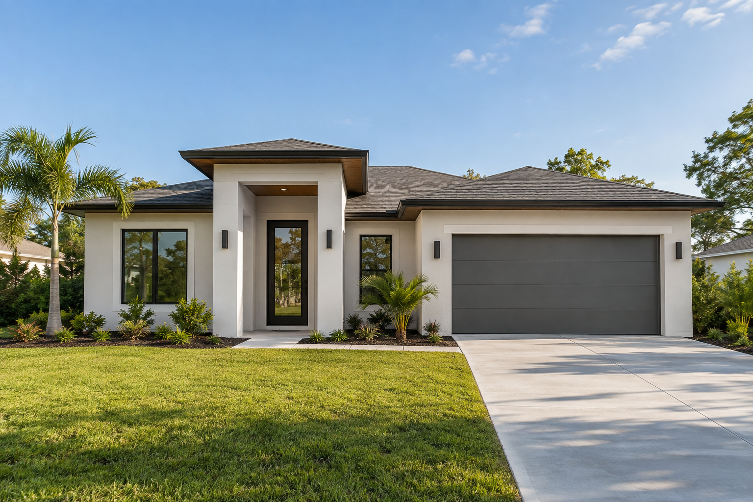 Newly completed contemporary Florida home
