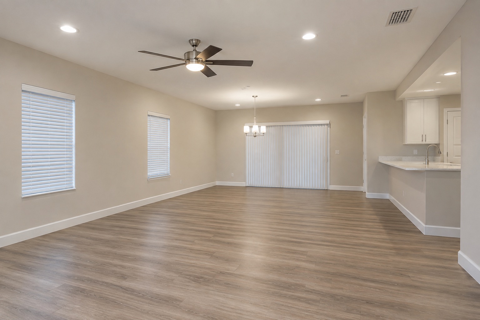Newly completed living area remodel