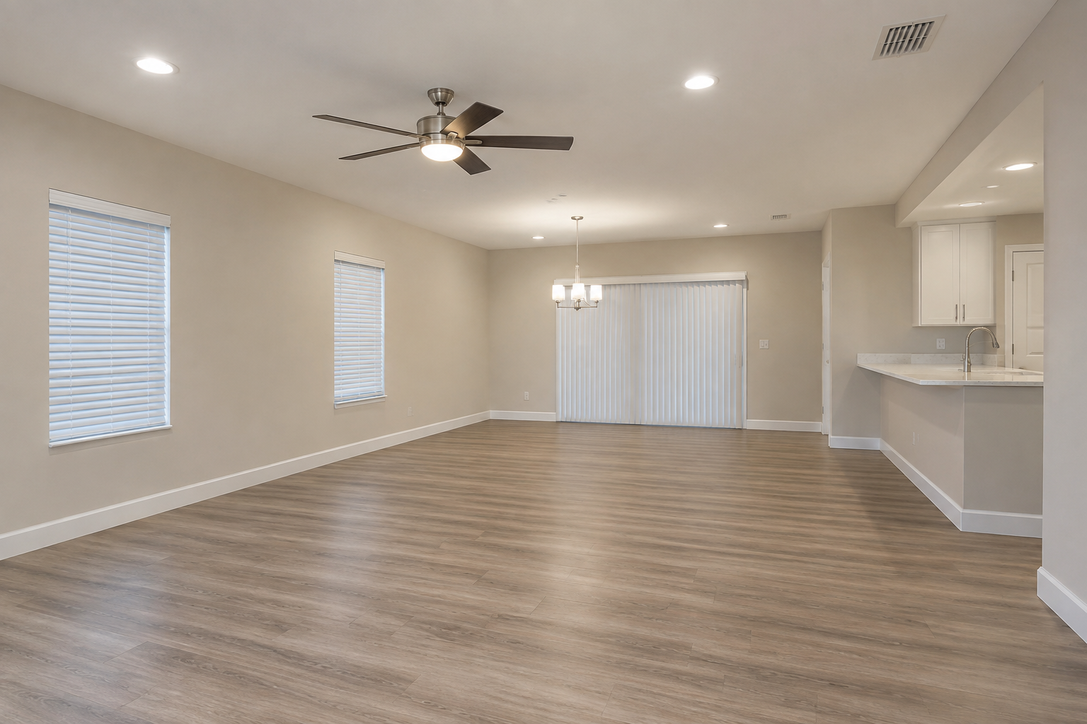 Newly completed living area remodel
